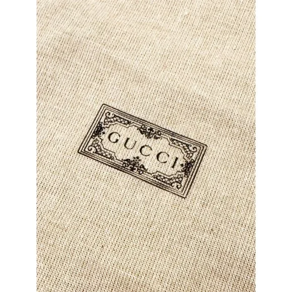 GUCCI CANVAS TAN DUST BAG FOR SHOE(S) 14 x 6.5 inches - Picture 2 of 3